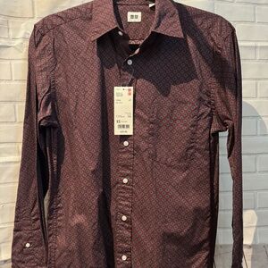 New with Tags! Men’s Uniqlo Printed Broadcloth Button Down XS